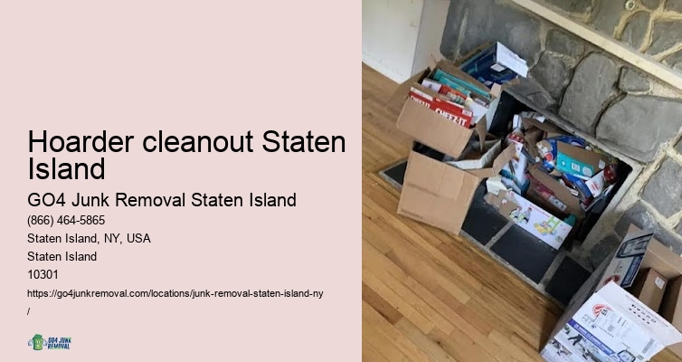 Hoarder cleanout Staten Island residential trash removal